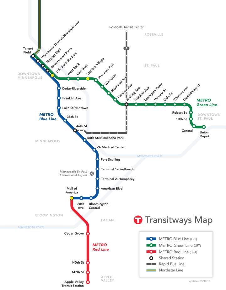 Minneapolis Transit Map (Modified)